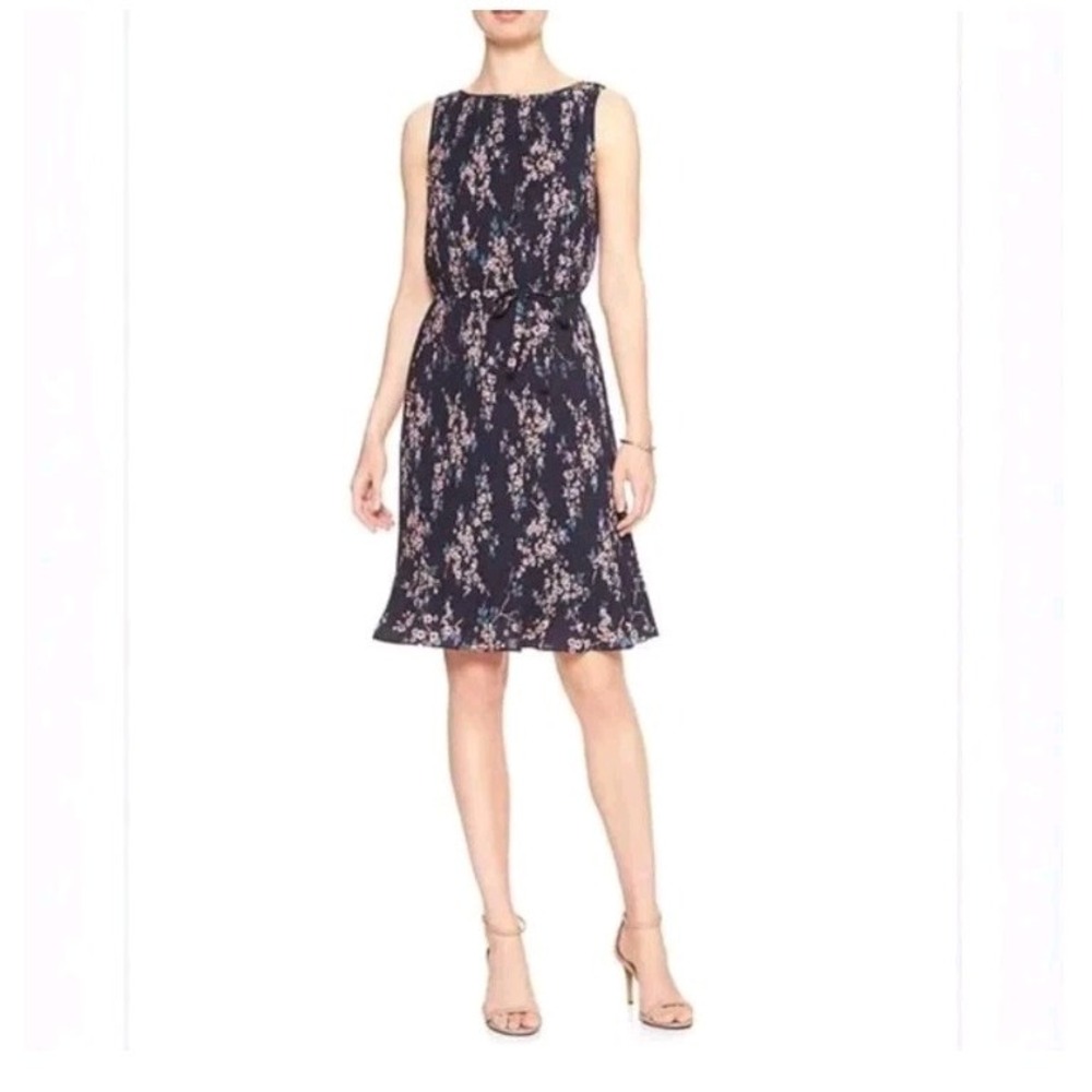 Banana Republic Sleeveless Flowy Floral Print Dress Size M